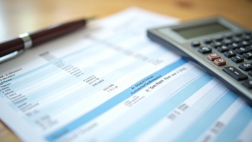 Rozpočet na papíře s kalkulačkou a tužkou, finančního plánování