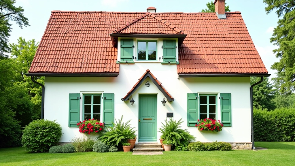 Útulný penzion s barevným nádvořím, květinami v truhlících, venkovský český styl