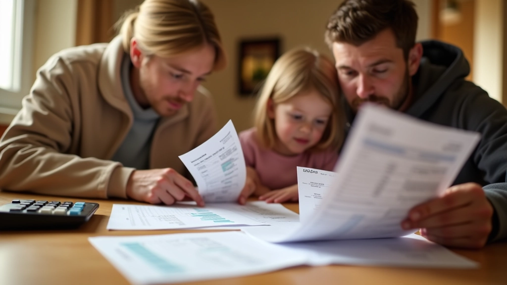 Rodina porovnává faktury z dovolené s původním rozpočtem